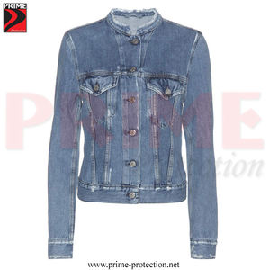 แจ็คเก็ตยีนส์สำหรับผู้หญิง,ดีไซน์ใหม่ผ้ายีนส์แจ็คเก็ต - Product Image 5