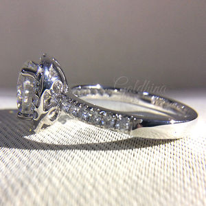 3.00กะรัตแท้สีขาว Moissanite แหวนสำหรับผู้หญิงในราคาถูก - Product Image 4