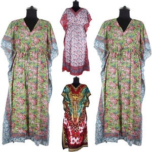 Robe de plage longue indienne, tunique en soie, tenue pour femme, Kaftan, tendance 2020 - Product Image 1