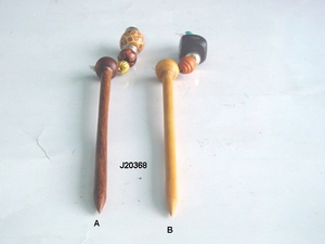 Horquillas de madera y bocina surtida pulida, accesorios para el cabello para mujeres y niñas - Product Image 4