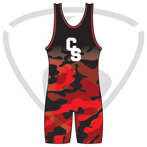 Sublimé de haute qualité pas cher en gros haltérophilie gilet d'haltérophilie costume singulet de lutte - Product Image 2