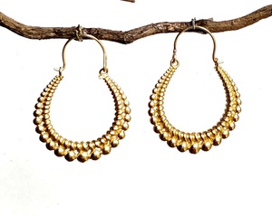 Pendiente de aro de latón superventas, estilo bohemio dorado para mujer, para fiesta, boda, regalo de compromiso - Product Image 1