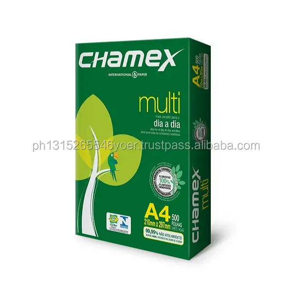 Chamex प्रयोजन कॉपी कागज A4 80GSM लुगदी कार्यालय डबल एक सफेद A4 कॉपी