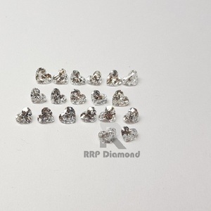 HPHT D E F Color 0.50 to 0.59 Carat I Purity Loose White Polished CVD Fancy Heart Diamonds with IGI Certificate - Product Image 1