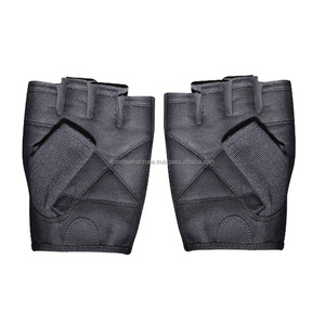 Guantes de gimnasio antideslizantes de cuero sin dedos para uso unisex Tamaños personalizados disponibles - Product Image 1