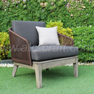 Muebles de jardín modernos para exteriores, conjunto de sofá PE de ratán polivinílico, diseño tradicional, hogar, sala de estar, patio de Hotel, Patio de madera - Product Image 1