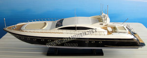 MANGUSTA 108 (BLACK HULL) WOODEN MODERN <b>YACHT</b> - HANDICRAFT - Product Image 2