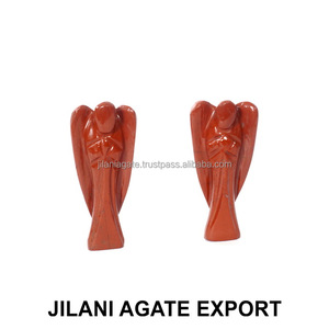Vente en gros de figurine de poche ange en Labradorite de style Jilani de 2 pouces AGATE sculptée pierre semi-précieuse artisanat pour le Feng Shui - Product Image 5