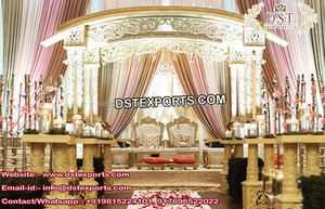 Mandap de fibra dorada para boda, decoración de boda, indio, dorado, nuevo diseño - Product Image 2