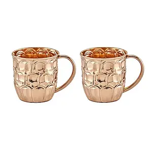 New Design Moscow Mule Mug Copper Coating Wine Cup Glass Stainless Steel Beer Cocktail Mug