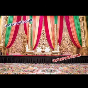Decoración de escenario para eventos de boda, pilar de escenario indio increíble, decoración exclusiva para boda - Product Image 1