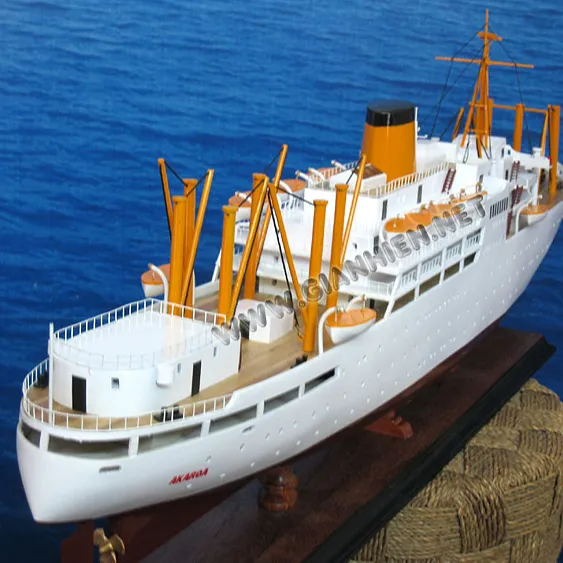 MS AKAROA WOODEN CRUISE SHIP MODEL - MODEL BOATS HANDICRAFT FOR SALE