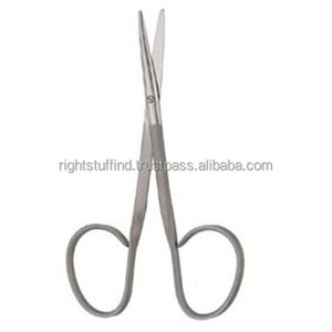 Ribbon Handle Stainless Steel Iris Scissors 11cm Straight Large <b>Ring</b> Instrument <b>Set</b> Manual Hospital Use CE Certified German - Product Image 1