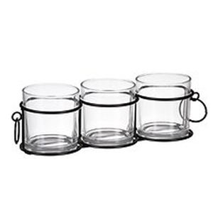 Portavelas de metal y vidrio - Product Image 1