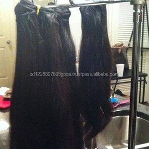 Venta caliente color natural crudo virgen Remy al por mayor crudo indio templo pelo Venta caliente 100% cabello humano virgen - Product Image 5