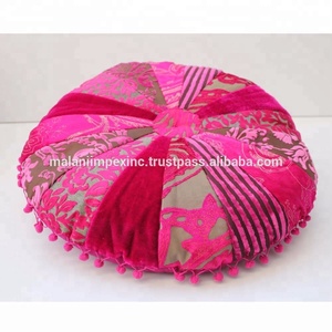 Cojín redondo para asiento, almohada Bohemia moderna de diseño Burnout, de retales, venta al por mayor - Product Image 3