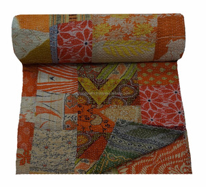 Edredón Kantha One Of Kind de algodón indio al por mayor - Product Image 1
