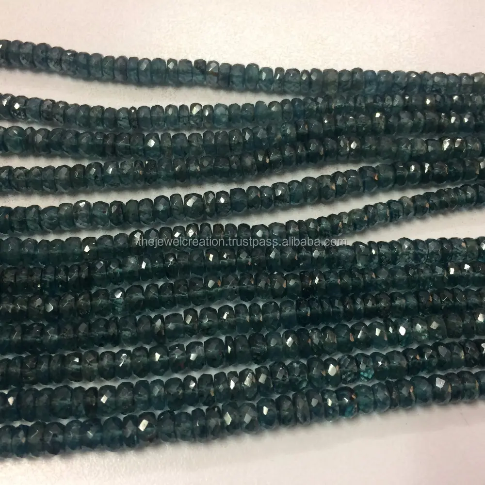 2mm 4mm Natural Blue Indigo Kyanite Faceted Rondelle Gemstone Beads Strand from Wholesale Manufacturer Shop Now at Factory Price