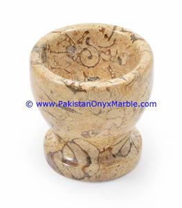 Gobelets à glace en marbre onyx en pierre naturelle, artisanat - Product Image 1