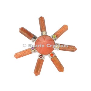 พีช Aventurine เครื่องกำเนิดการรักษาด้วยจักระ Cab - Product Image 1