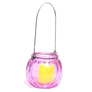 PINK INS Style Glass <b>Tealight</b> Candle <b>Holder</b> with Rope Handle Home Decorative Votive Jar Candle Stand Empty Features Lid Type - Product Image 1