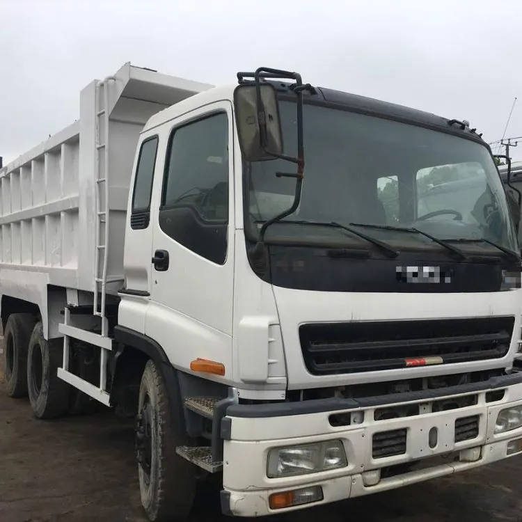 Camion lourd fabriqué au japon, 25 à 10 roues, 17m3 ,25 tonnes, blanc, deuxième main