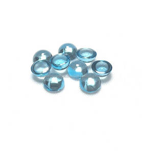 8mm naturel suisse bleu topaze pierre ronde calibrée Cabochon pierres précieuses en vrac prix d'usine de gros du fabricant fournisseur - Product Image 1