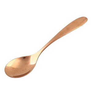 Copper-Plated Stainless Steel <b>Soup</b> <b>Spoon</b> Eco-Friendly Flatware Set for Parties and Weddings for Restaurants - Product Image 1