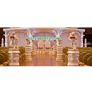 Mandap de fibra de pilar de pasillo para boda, conjunto indio Devdas, Sankheda, vivoah, última novedad - Product Image 1