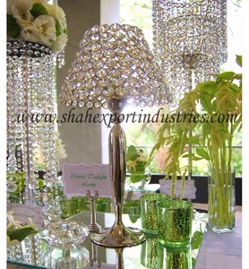 Lampe de table en cristal moderne, centre de table de mariage, candélabre, porte-bougie chauffe-plat pour la maison, mariage, anniversaire, couloir, rapide - Product Image 2