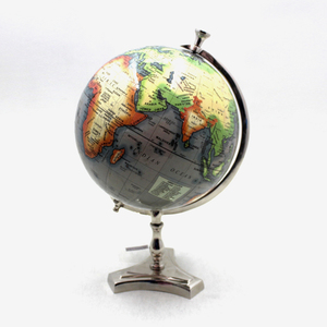 อ่างน้ำทำด้วยมือประดับโต๊ะทำจากอลูมิเนียมลูกโลกโบราณสำหรับตกแต่งห้องนั่งเล่นสำหรับเรียนภูมิศาสตร์ - Product Image 5