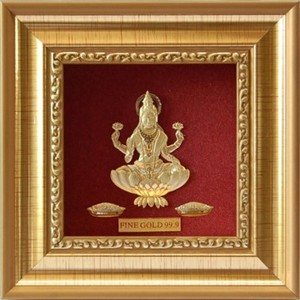Arte in Foglia d'Oro 24k, Statua 3D del Dio Indiano Balaji per Souvenir - Product Image 3