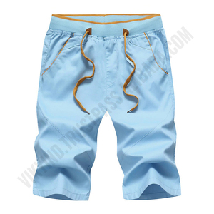 Shorts pour hommes en coton jeans Fitness Jogging Wear Shorts décontractés pour hommes Meilleure qualité Bas solides Taille élastique Marque de mode - Product Image 5