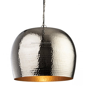 Fini brillant Martelé Abat-Jour En Métal En Laiton De Haute Qualité Pendentif Lampe Pour La Décoration De Bureau - Product Image 4