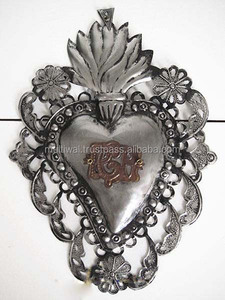 Coeur sacré de Jésus en métal coeur suspendu pour décor et cadeau catholique - Product Image 5