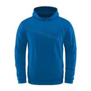 Bleu Personnalisé Blanc Pull polaire À Capuche - Product Image 1