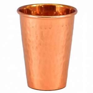 Tasse en cuivre pur martelé cône miroir haute brillance fini pour menthe Julep moscou Mule Mug par Axiom Home Accents - Product Image 1