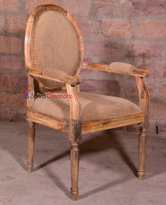 Chaise de salle à manger rembourrée en bois massif faite à la main de style ferme pour restaurant, hôtel, appartement, bureau à domicile ou atelier - Product Image 2