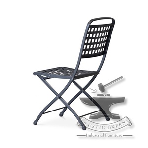 เก้าอี้รับประทานอาหารทำจากโลหะสำหรับใช้ในร้านอาหารเฟอร์นิเจอร์สำหรับใช้กลางแจ้งดีไซน์โบราณ - Product Image 3