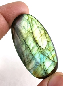 Cabujón de labradorita Natural de forma ovalada de 97 quilates, piedra preciosa suelta, Fuego Azul genuino, espalda plana, hermosas cabinas - Product Image 5