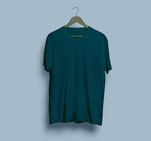 เสื้อยืดสีพื้นสำหรับผู้ชายทรงปกติย้อมสีผ้าฝ้าย100% งาน OEM ตามสั่ง - Product Image 4