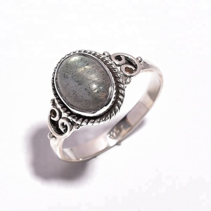 Jugar fuego labradorita piedra azul joyería 925 plata esterlina anillos al por mayor anillos hechos a mano joyería fina hecha a medida - Product Image 2