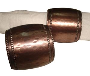 Anneau de serviette en fer et cuivre martelé, pour fêtes de mariage, de style moderne, promo à prix réglable - Product Image 1