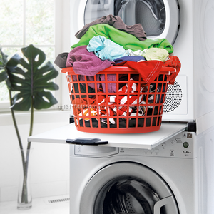 Kit de superposition pour lave-linge ou sèche-linge avec étagère coulissante - Appareil électroménager - Sûr et gain de place - Product Image 3