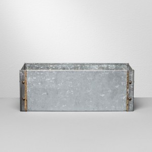 Vase mural décoratif d'intérieur en métal galvanisé antique pour les occasions de mariage seau à fleurs avec intérieur galvanisé - Product Image 1