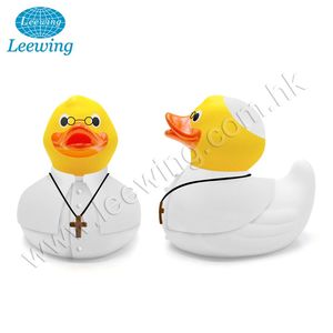 Jouet de bain en caoutchouc jaune religieux religieuse, cadeau promotionnel - Product Image 2