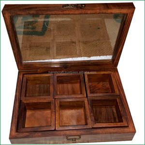 กล่องเครื่องเทศพร้อมฝาปิดกระจกดีไซน์สร้างสรรค์ใหม่ล่าสุดที่นิยมมากที่สุดผลิตจากอินเดีย - Product Image 2