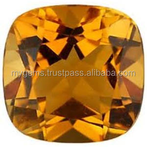 Natural Top Golden 8*8mm cojín citrino corte piedra preciosa suelta - Product Image 2