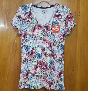 T-shirt en coton pour femmes du Bangladesh imprimé partout pour la saison du printemps pour les fêtes d'été Annuler l'expédition Lot de stock - Product Image 1