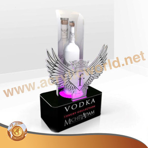 Présentoir à vin personnalisé en acrylique avec éclairage LED, écologique, pour la publicité, vente en gros - Product Image 2